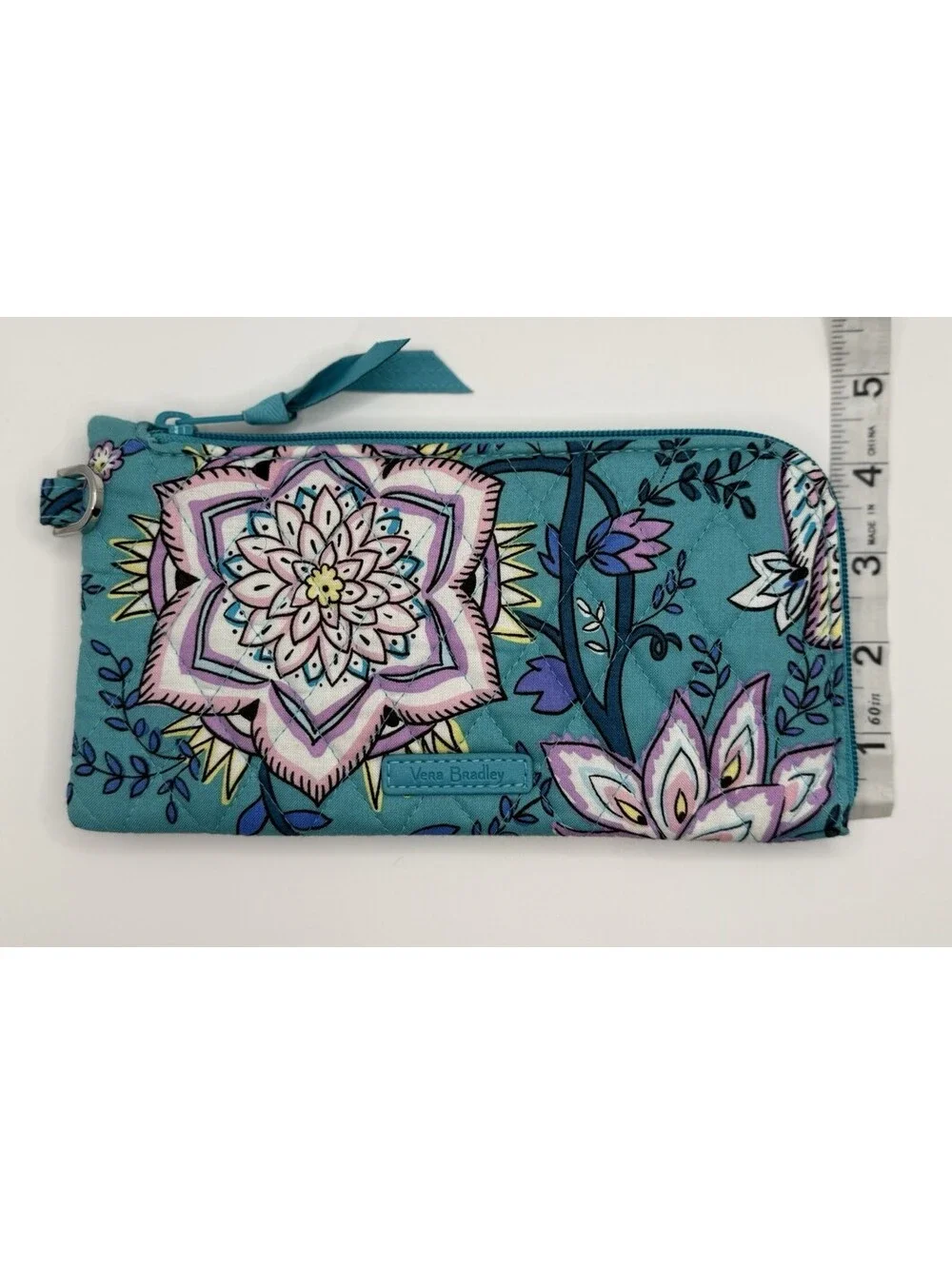 Vera Bradley RFID Tech Wristlet Clear Touch Screen Back ~ Peacock Garden